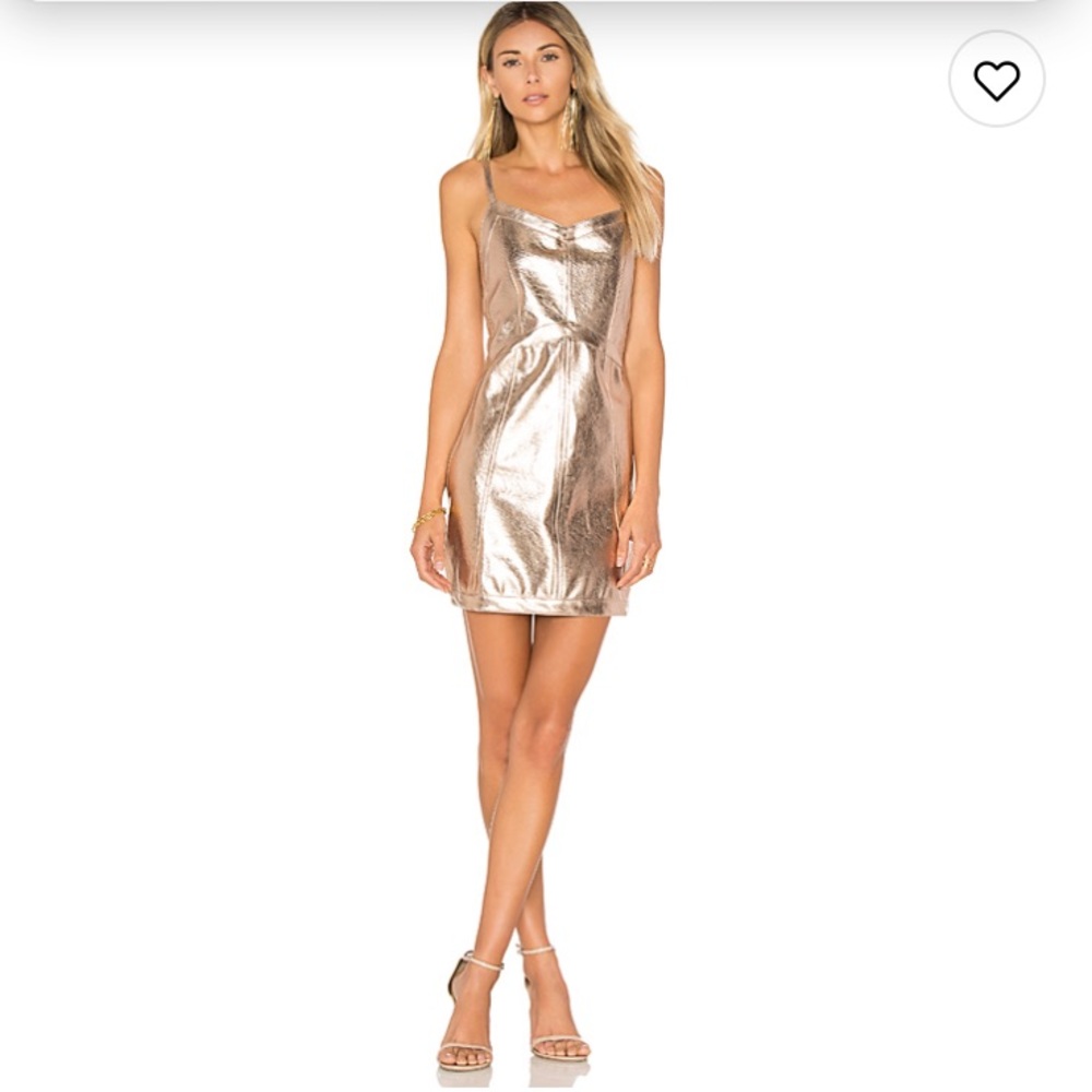 For Love & Lemons Luna Metallic Dress